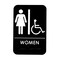 Alpine Industries Women's Braille Handicapped Restroom Sign, Blk/Wht, ADA Compliant, 6"x9" ALPSGN-6 - alternate 1